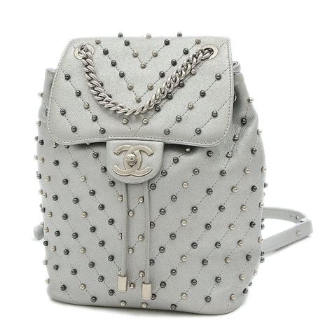 chanel backpack with studs.